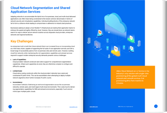 cloud network segmentation and shared Application Services